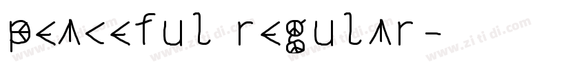 peaceful regular字体转换